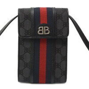 Balenciaga Leather Bag GUCCI Collaboration Hacker Project Shoulder Black